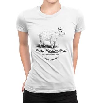 Goat Rocky Mountain National Park Goats Retro Fauna Teacher Women T-shirt | Mazezy