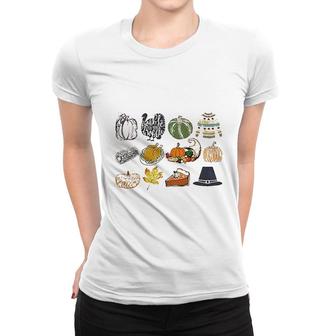 Grateful Thankful Blessed Colourful Graphic Thanksgiving Fall Women T-shirt - Thegiftio UK