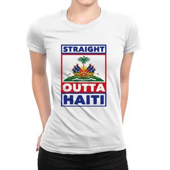 Haiti Haitian America Flag Love Straight Roots Ayiti Proud Women T-shirt | Mazezy