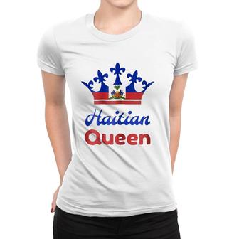 Haitian Queen Womens' Perfect Haiti Crown Flag Gift Women T-shirt | Mazezy