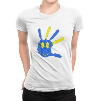 Hand Smiley Face Down Syndrome Women T-shirt | Mazezy UK