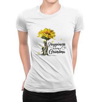 Happiness Is Being A Grandma Sunflower Mother's Day Grandmother Gift Women T-shirt | Mazezy