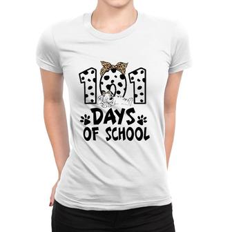 Happy 101 Days Smarter Dalmatian Dogs 101St Day Of School Women T-shirt | Mazezy
