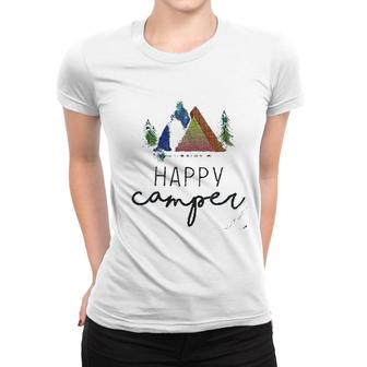 Happy Camper Women T-shirt | Mazezy