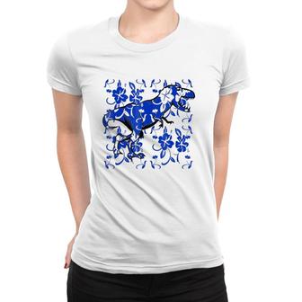 Hawaiian Hibiscus Bluerex Women T-shirt | Mazezy