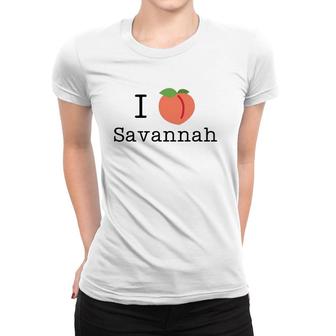 I Heart Savannah Georgia Love Peach Forsyth Park Women T-shirt | Mazezy