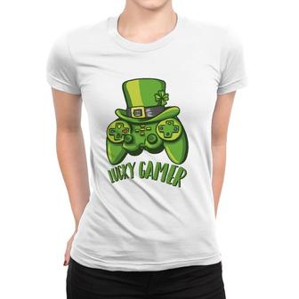 Irish Video Game Controller Boys Gamer St Patrick's Day Women T-shirt | Mazezy