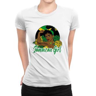 Jamaica Girl Jamaican Mujer Jamaican Flag Women T-shirt | Mazezy