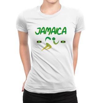 Jamaica Pride Track And Field Running Souvenir Women T-shirt | Mazezy