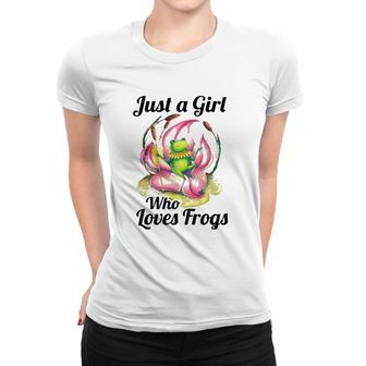 Just A Girl Who Loves Frogs Women And Moms Cute Gift Women T-shirt | Mazezy
