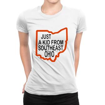 Just A Kid From Athens Ohio, Kids Mens Womens Women T-shirt | Mazezy