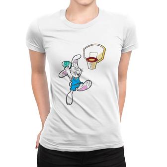 Kids Easter Egg Hunt Bunny Dunk Slam Basketball Game Women T-shirt | Mazezy