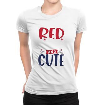 Kids Toddler 4Th Of July Outfit Boy And Girl Red White And Cute Women T-shirt | Mazezy