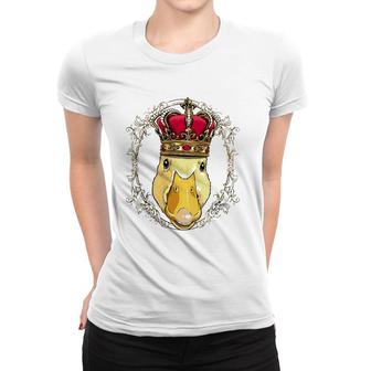 King Duck Wearing Crown Queen Duck Animal Women T-shirt | Mazezy