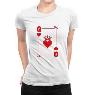 King Queen Couple Costume Queen Of Hearts Women T-shirt - Seseable