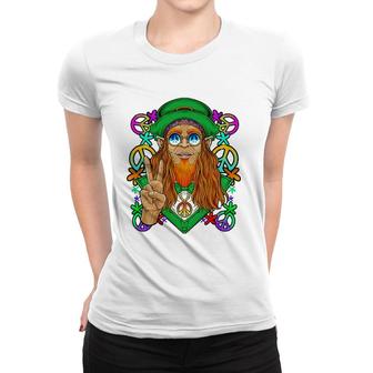 Kiss Me I'm Highrish St Patrick's Day 2022 Hippie Women T-shirt | Mazezy