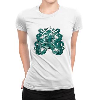 Kraken Sea Monster Ocean Animal Gift Octopus Women T-shirt | Mazezy