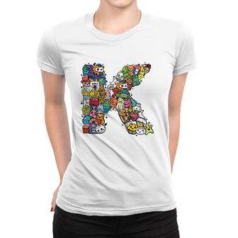Letter K Alphabet K Name Initial Monogrammed S Women T-shirt | Mazezy