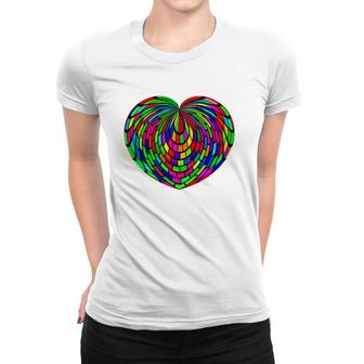 Love Knows No Color Heart Rainbow Lgbtq Equality Pride Raglan Baseball Tee Women T-shirt | Mazezy