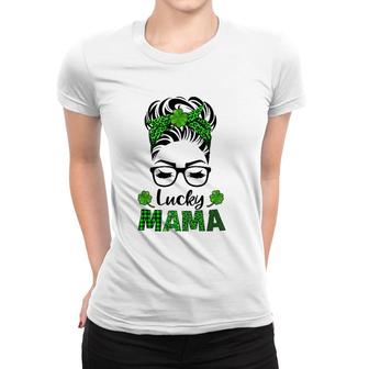 Lucky Mama Happy St Patrick's Day Women T-shirt | Mazezy
