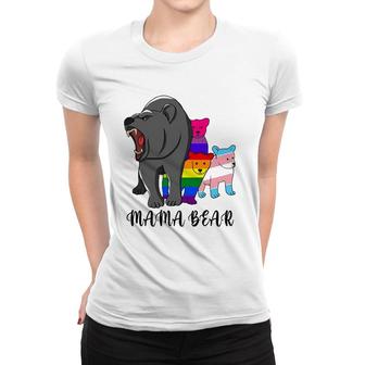 Mama Bear Lgbt Gay Trans Pride Support Lgbtq Parade Women T-shirt | Mazezy