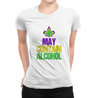 May Contain Funny Mardi Gras Women T-shirt | Mazezy