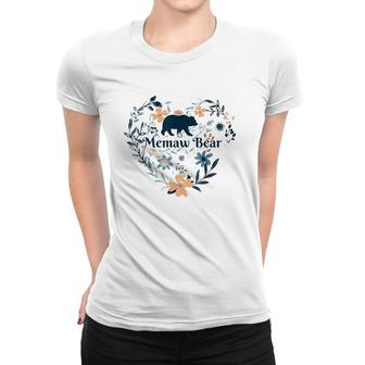 Memaw Bear Floral Mother's Day Women T-shirt | Mazezy