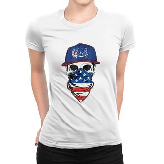 Men's American Flag Skull Usa Military Women T-shirt | Mazezy