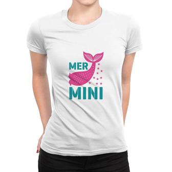Mer Mini Mermaid Matching Family Cute Women T-shirt - Thegiftio UK