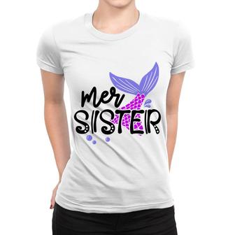 Mer Sister Black Mermaid Matching Family Women T-shirt - Thegiftio UK