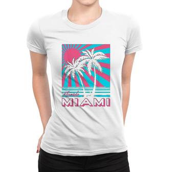 Miami Beach Florida Miami Palm Trees Women T-shirt | Mazezy