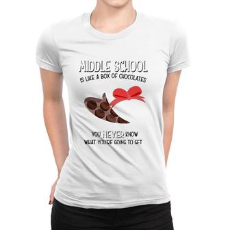 Middle School Teacher Valentine S Day Gift Kids Women T-shirt | Mazezy