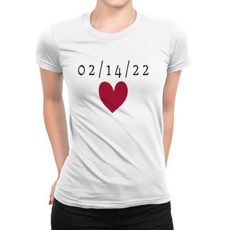 Minimalistic Girls Valentine's Day Love Heart And Date Kids Women T-shirt | Mazezy