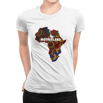 Motherland African American Map Tees By Berts Women T-shirt | Mazezy