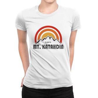 Mt Katahdin Maine Vintage Women T-shirt | Mazezy