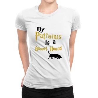 My Patronus Is A Basset Hound Basset Hound Women T-shirt - Thegiftio UK