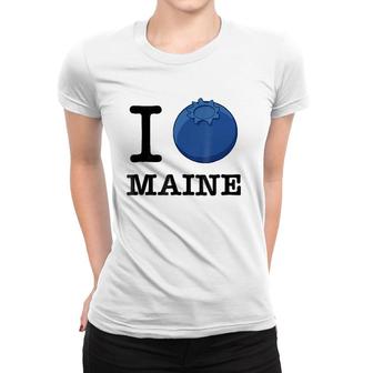 Official I Love Maine , Blueberry Design Tee Women T-shirt | Mazezy