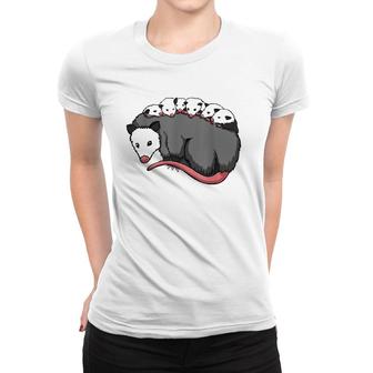 Opossum Mom Lovers Cute Possum Gift Possum Babies Rehad Women T-shirt | Mazezy