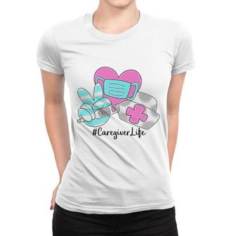 Peace Love Nursing Caregiver Women T-shirt | Mazezy