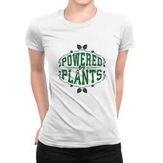 Powered By Plant Vegan Lover Women T-shirt | Mazezy