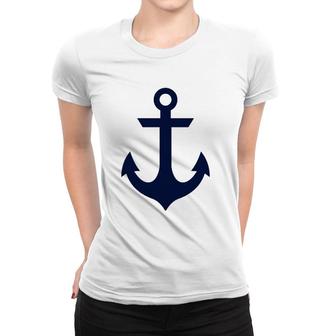 Preppy Nautical Anchor Gifts For Sailors Boaters & Yachting Women T-shirt | Mazezy