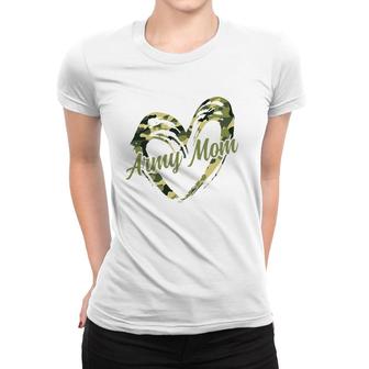 Proud Army Mom Military Mother Camouflage Apparel Women T-shirt | Mazezy