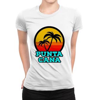 Punta Cana Dominican Republic Souvenir Beach Sunset Vacation Women T-shirt | Mazezy