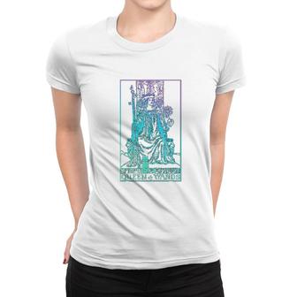 Queen Of Wands Tarot Card Rider Waite Women T-shirt | Mazezy