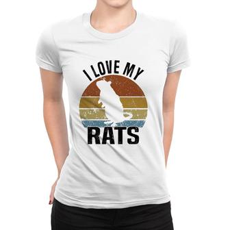 Rat Rats Pet Lover Vintage Retro Women T-shirt | Mazezy