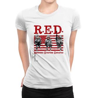 Remember Everyone Deployed Red Friday Military Families Women T-shirt