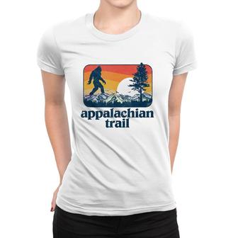 Retro Appalachian Trail Bigfoot Mountain Trees Outdoors Tank Top Women T-shirt | Mazezy