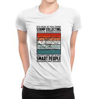 Retro Fun Stamp Collecting Design For Postal Stamp Collector Women T-shirt | Mazezy