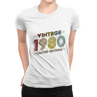 Retro Vintage 1980 Made In 1980 40th Birthday 40 Years Old Women T-shirt - Thegiftio UK