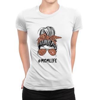Rose Messy Bun Mom Life Matching Mommy Daughter Mother Women T-shirt | Mazezy